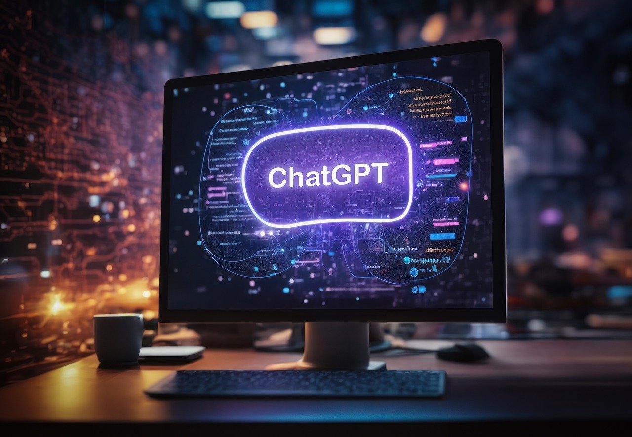 a computer screen with the text “ChatGTP” written on it – the image tries to explain 3 Ways to Make Money with ChatGPT