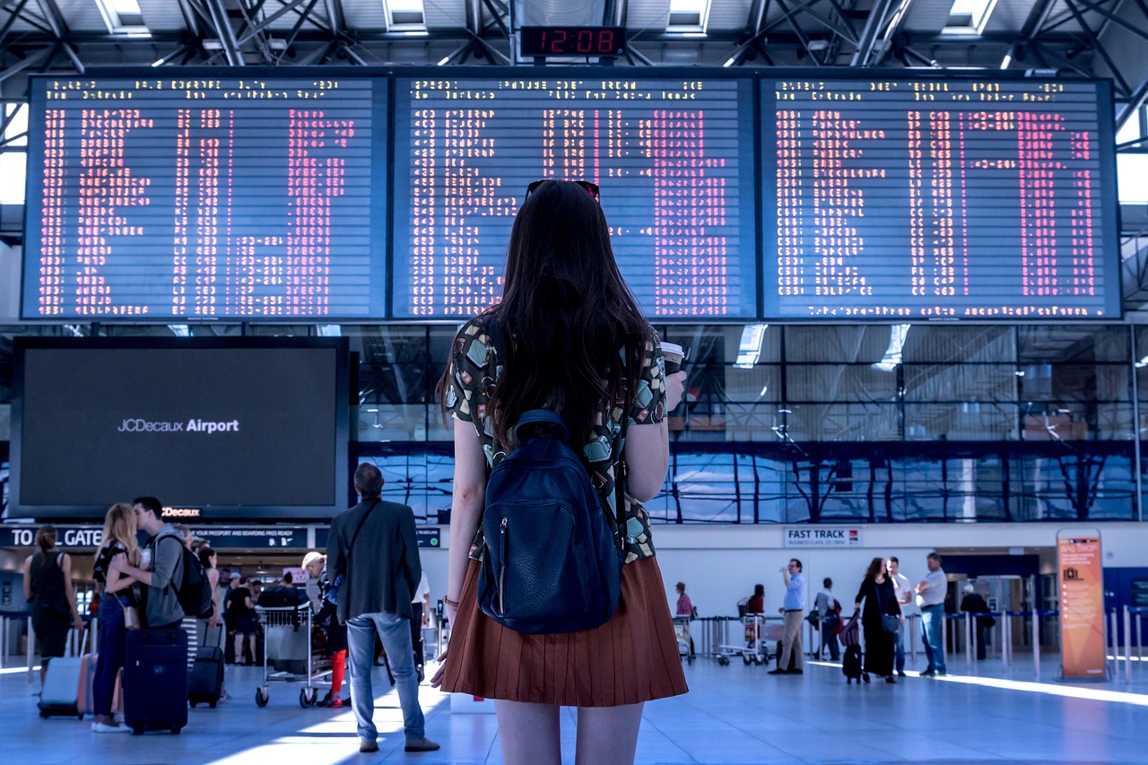 Airport, Woman, Flight image.