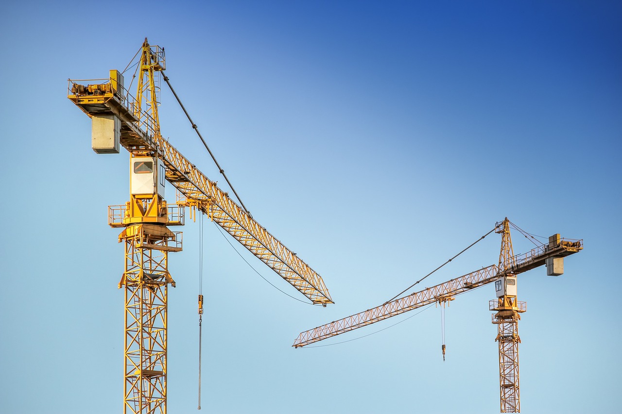 Cranes, Construction, Load crane image.