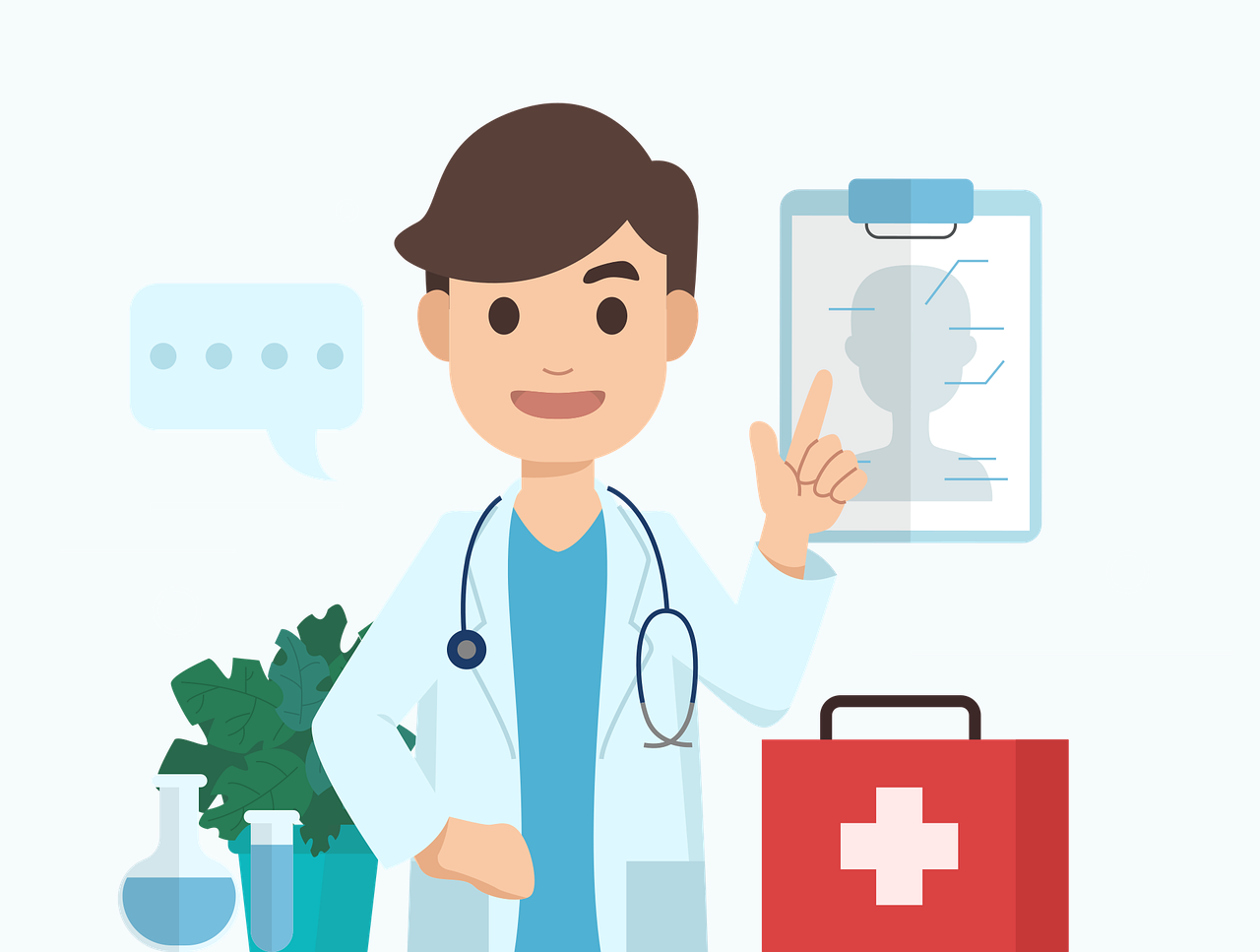 doctor, medical kit, x-ray