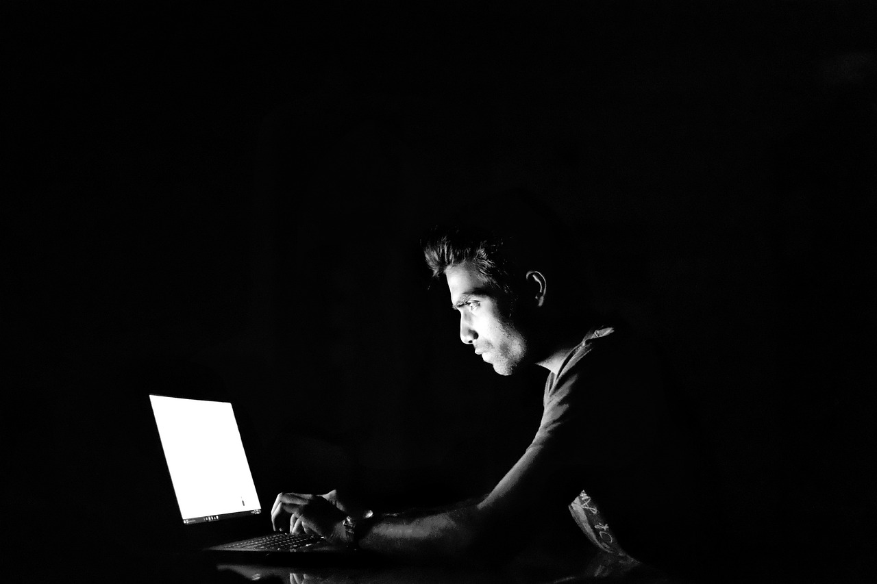 Hacking, Cyber, Blackandwhite image.