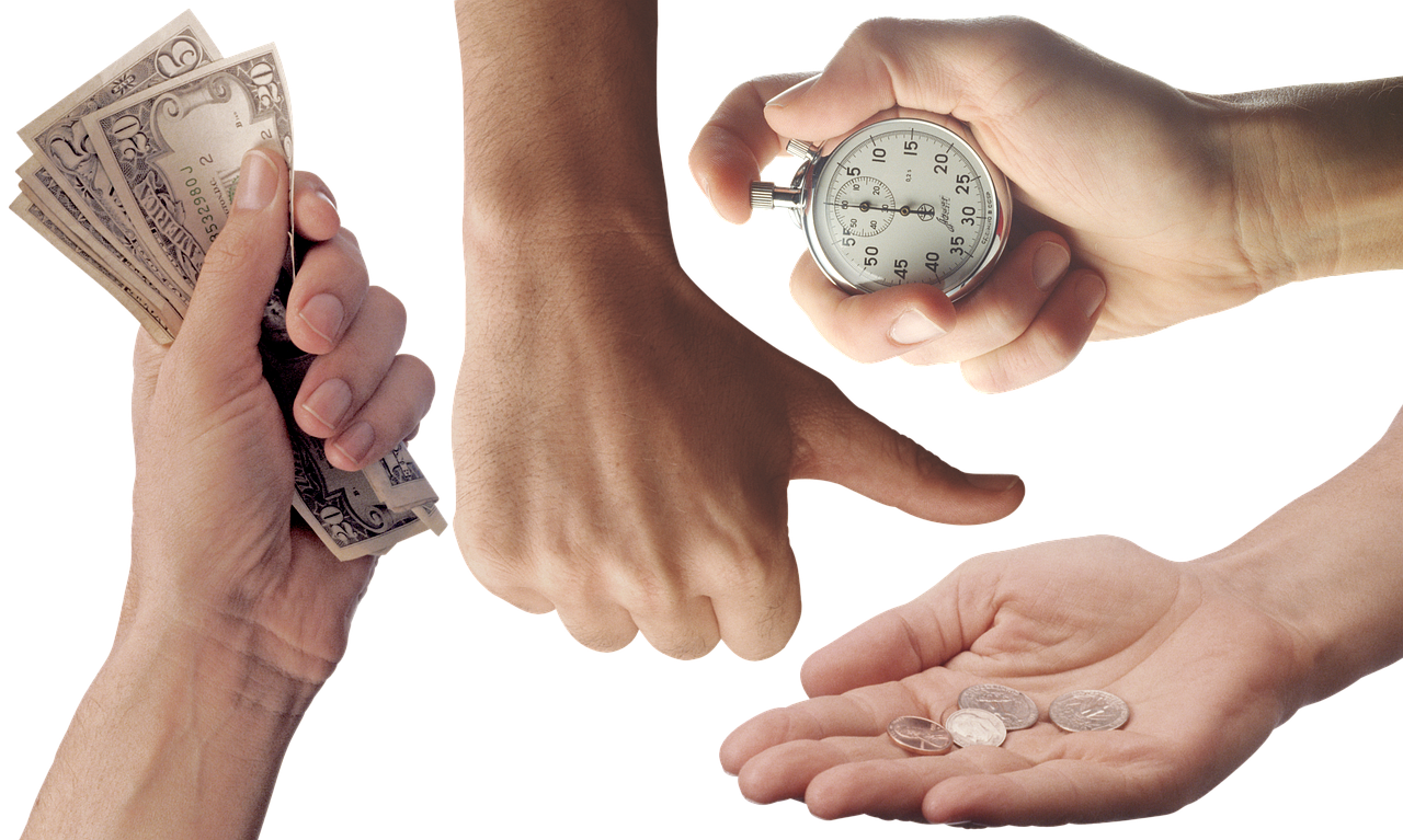 hands, money