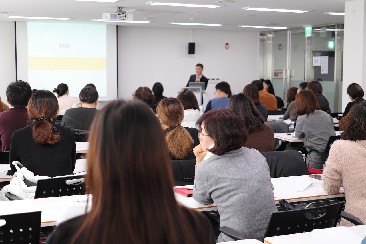 students attending a lecture