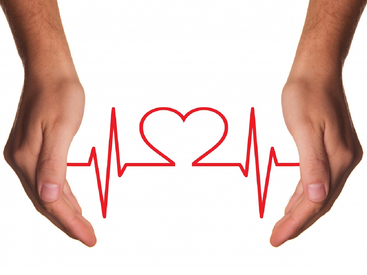 Hands holding a graph with heart shape - Top-Up Health Insurance