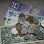 Notes and coins of various countries