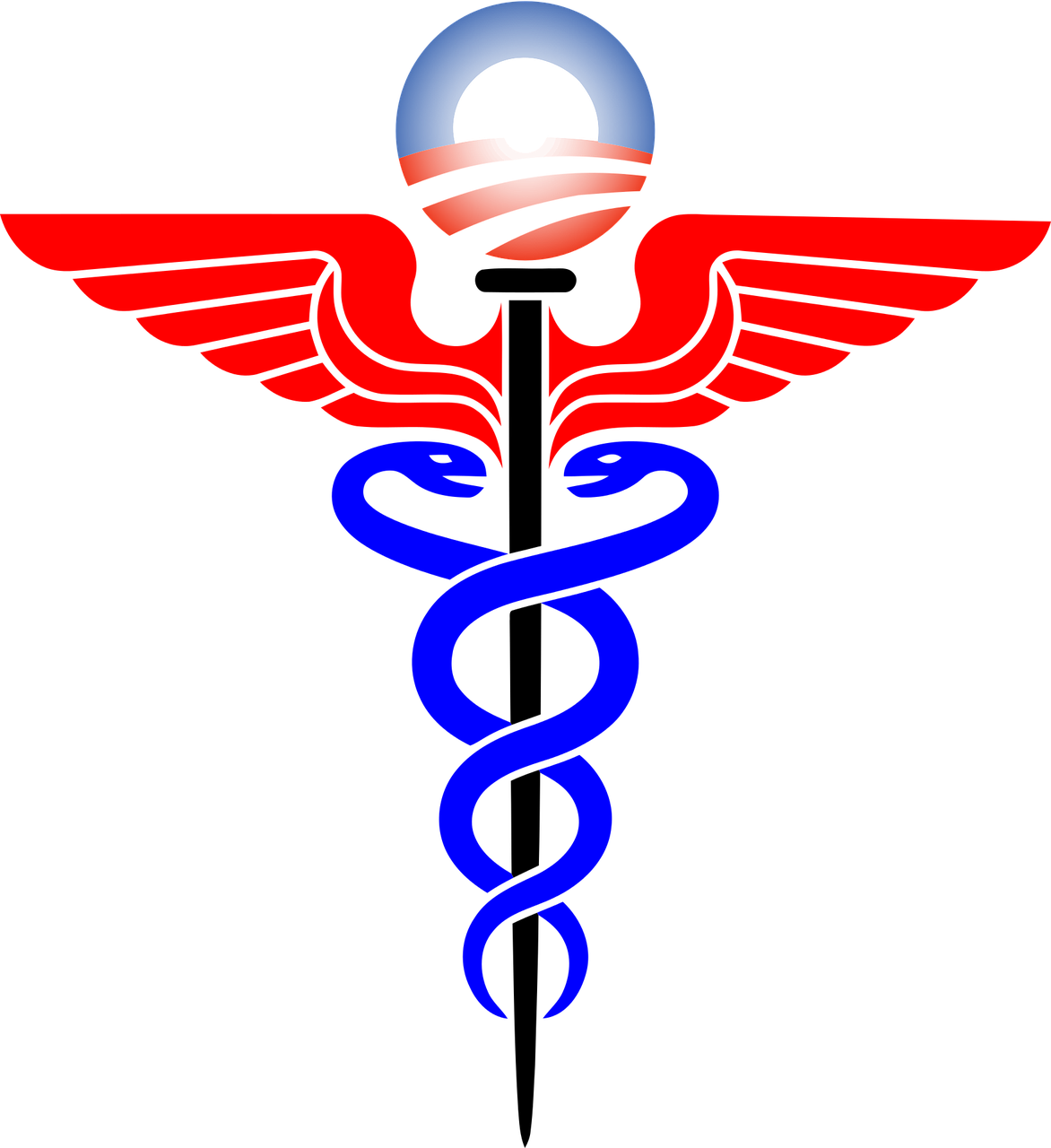 medical symbol with angel wings