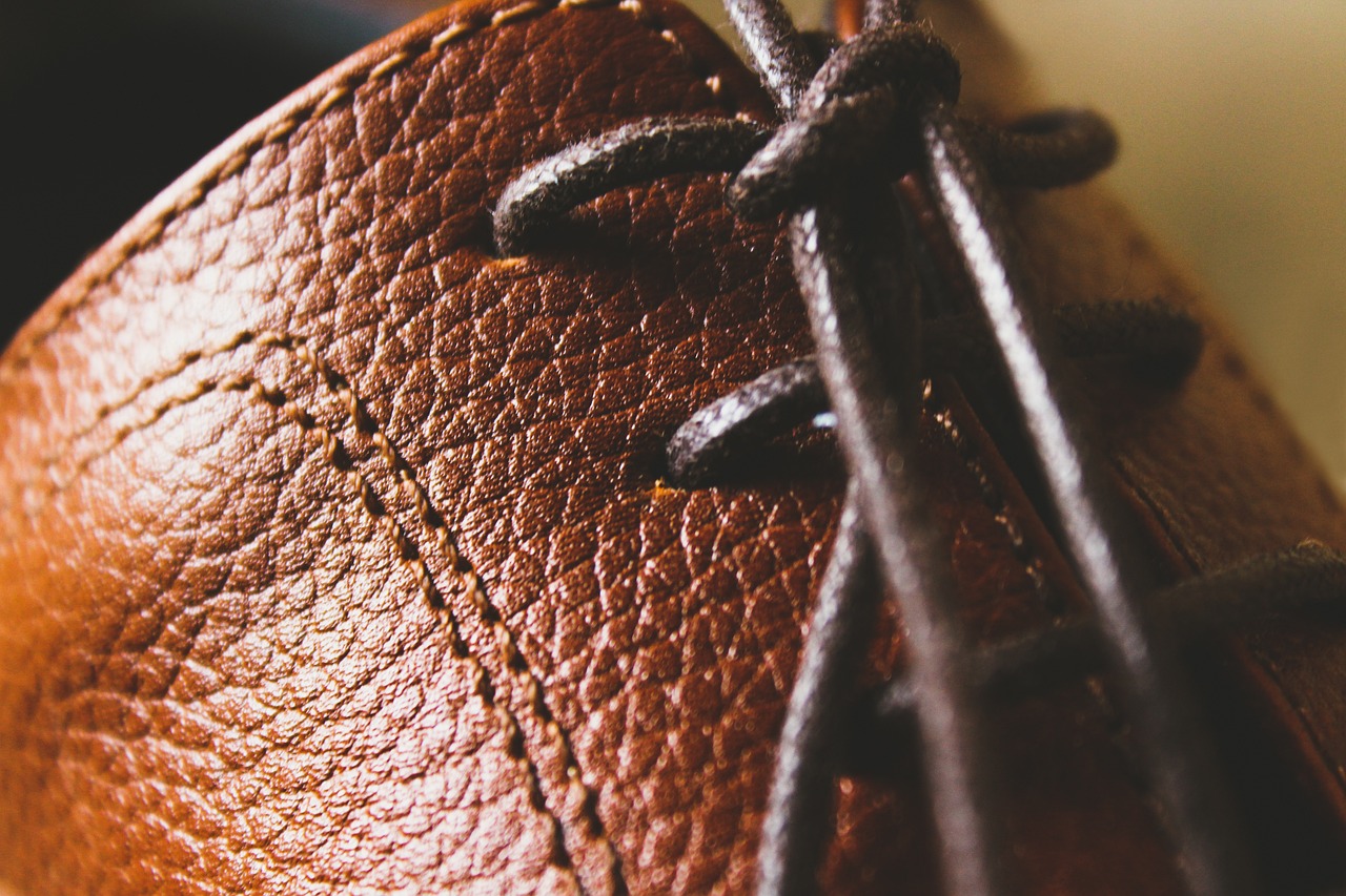 Closeup of a leather shoe - image tries to explain how to get a job in leather sectors and how government schemes help