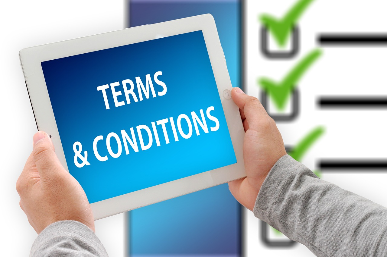 Tablet, terms and conditions
