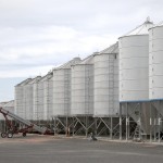 modern grain silo